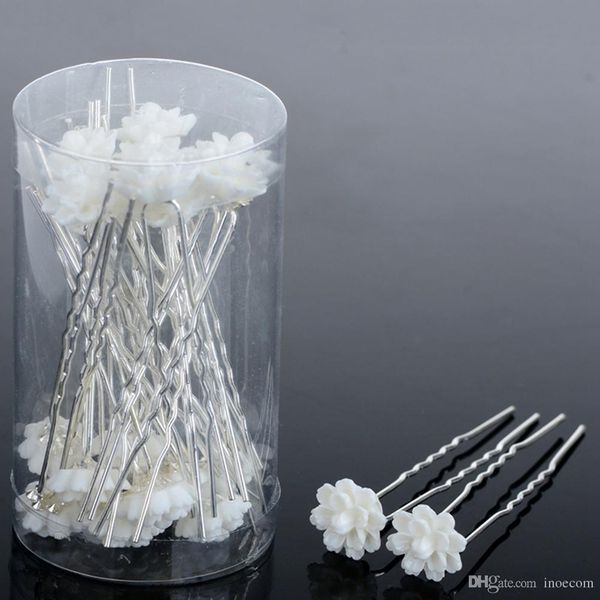 

40 шт. / лот свадебные заколки для волос кристалл искусственного жемчуга цветок блестящие заколки для волос заколки для волос мода женщины ю, Golden;silver