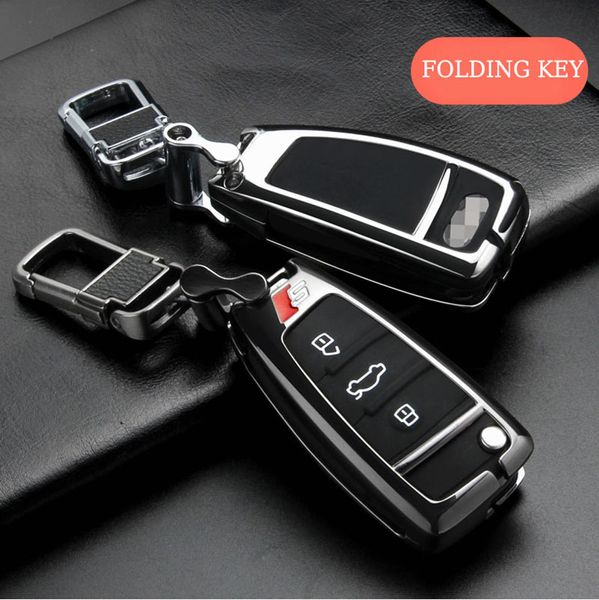 

zinc alloy car key case cover for a3 a4 a4l b5 b6 b7 b8 b9 a5 a6 a6l c5 c6 q3 q5 q7 s5 s7 3 car key shell protecor