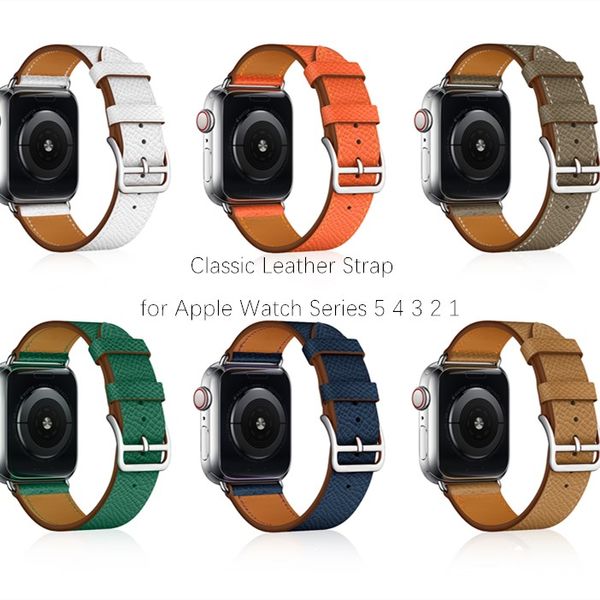 Cinturino in pelle classico di alta qualità per Apple Watch Series Ultra 8 7 6 5 4 3 2 1 38 40 42 44mm 41mm 45mm 49mm Bracciale con fibbia per accessori di ricambio iWatch