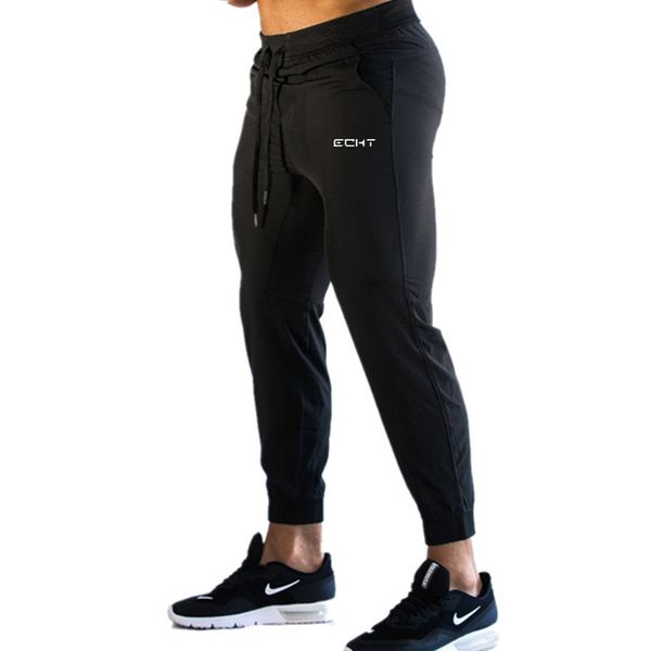 

new brand long pants jogging pants male gyms fitness running fashion casual plus size m-xxxl, Black