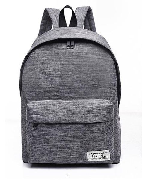 

Solid Color Canvas Backpack Schoolbag Tide Small Fresh College Style Backpack Men and Women Fashion Travel Bag