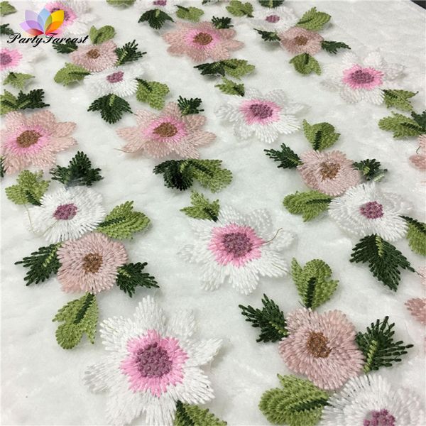 

1 yard flower lace trim diy embroidery patchwork fabric lace applique for sewing accessories handmade knitting for clothes, Pink;blue