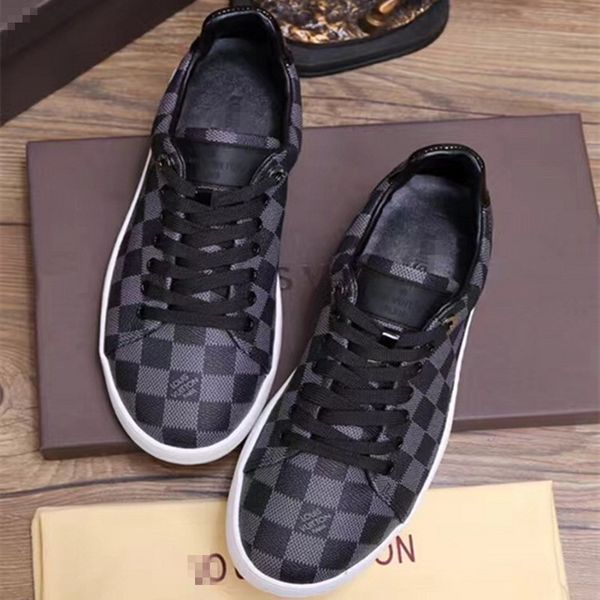 

rivoli sneakers iconic damier graphite canvas mens luxury designeshoes casual shoes with printed leather hook and loop strap sneakers, Black