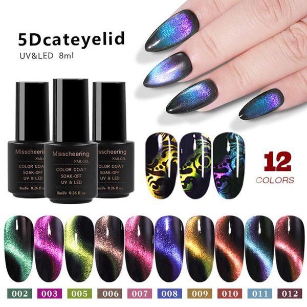 

nail art optical chameleon glue star cat eye nail gel 5d cat eye ptherapy two-color color change glue diy design tools, Red;pink