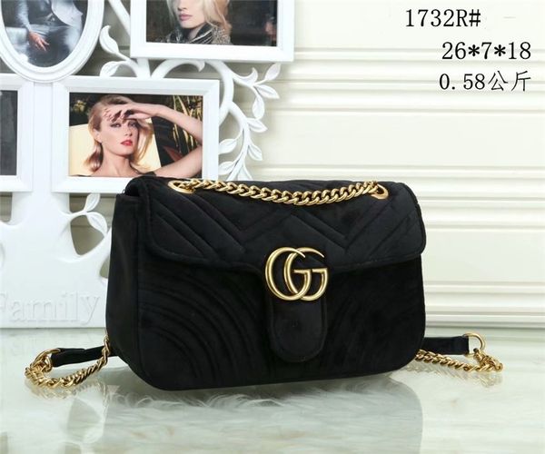 

Marmont velvet bag women famou brand houlder bag real leather chain cro body bag winter fa hion handbag italian luxury women bag 2018