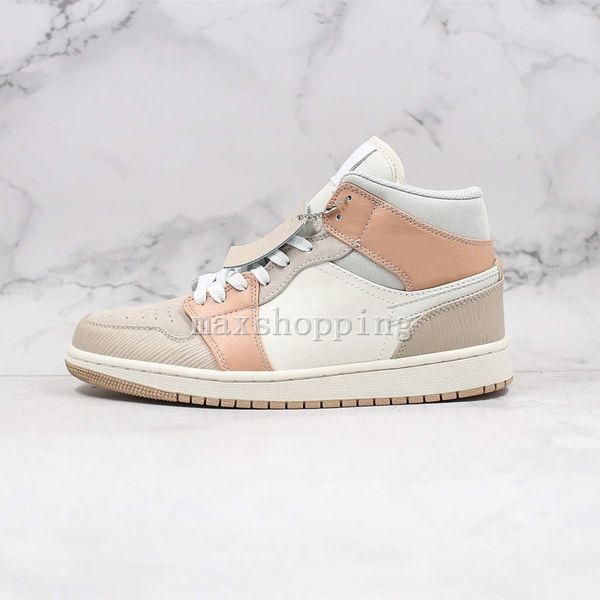 

2020 1s mid milan basketball shoes 1 light khaki noble red gs women mens designer sneakers skate trainers cv3044-100