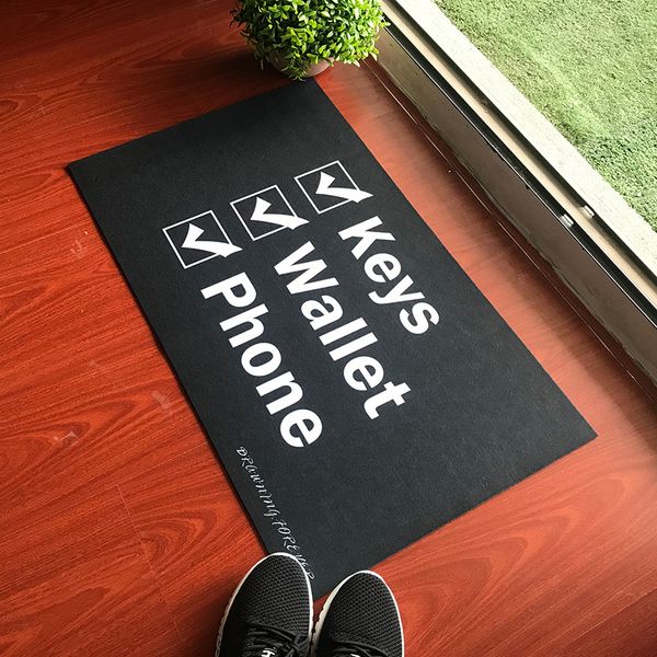 Custom Made Rubber Funny Doormat Key Wallet Phone Carpet Entrance