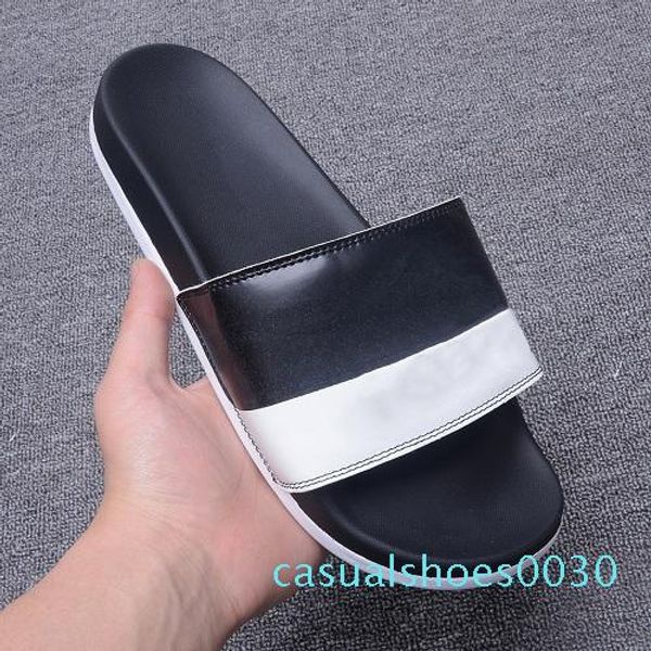 

new brand flip flops slipper gear bottoms mens striped sandals causal non-slip summer scuffs huaraches slippers flip flops slipper 40-45 c30, Black