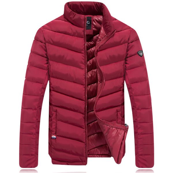 

fashion-thick down coats winter warm clothes down jackets male slim fit clothing outerwear cotton-padded, Black