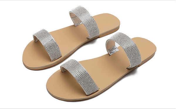 

new flat leisure casual sandals and slippers women summer flat sandals women outdoor beach ladies slippers large size, Black