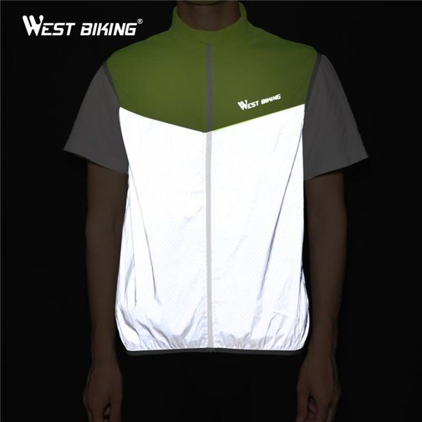 

west biking cycling vest windproof reflective outdoor jerseys breathable jacket coat safety bicycle running sleeveless vest, Black