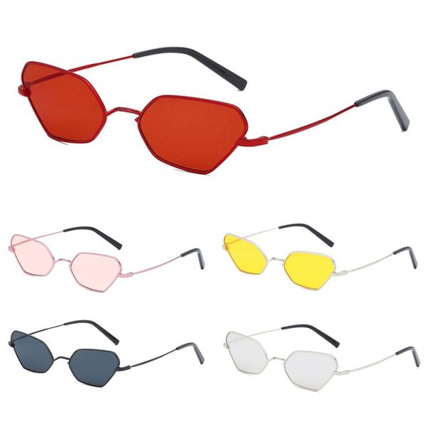 

canchange women's sunglasses for men irregular sun glasses metal frame eyewear women sunglasses female uv400, White;black