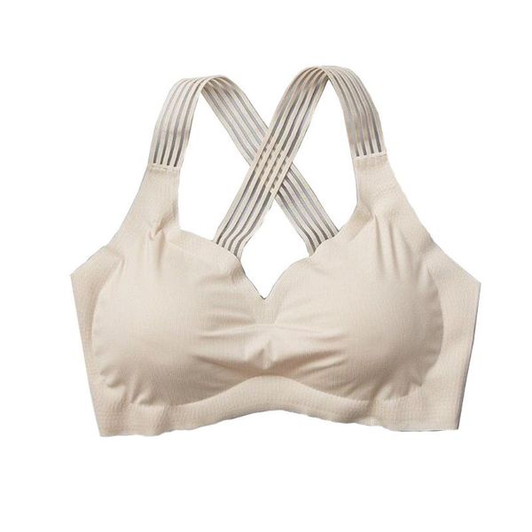 

lingerie ladies solid cross strap silk padded push up seamless bra underwear elastic comfortable breathable bra famale 2020, Black;white