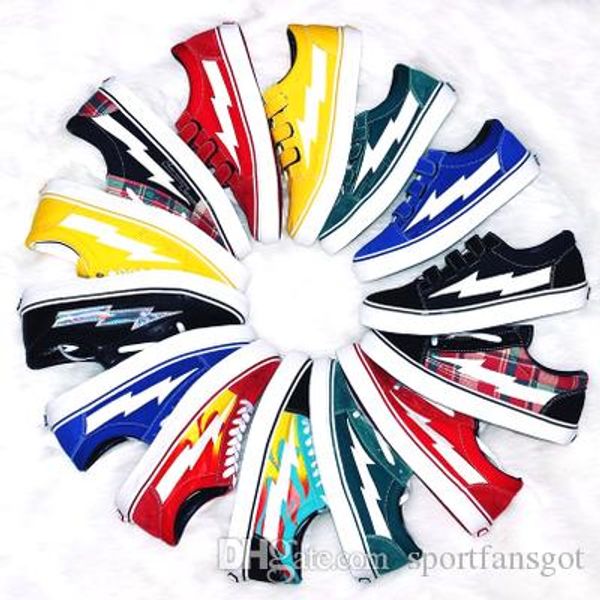 

2018 revenge x storm kanye old skool casual shoes sneakers yellow slip-on light weight skateboarding shoes canvas 2 color, Black