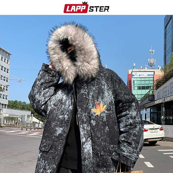 

зимняя куртка толстых мужчин streetwear с капюшоном утепленных пальто 2019 мужского harajuku японского fashoin черного puffer jacket плюс ра, Black
