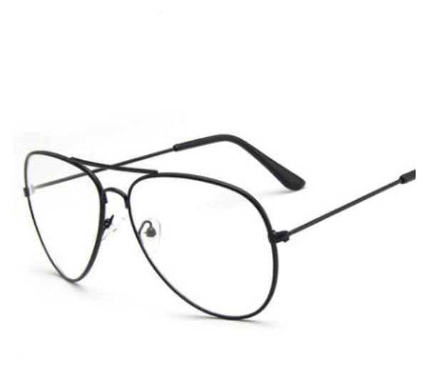 

2020 fashion pilots metal glasses full frame 3026 large frame korean retro mirror optical prescription rx, Black