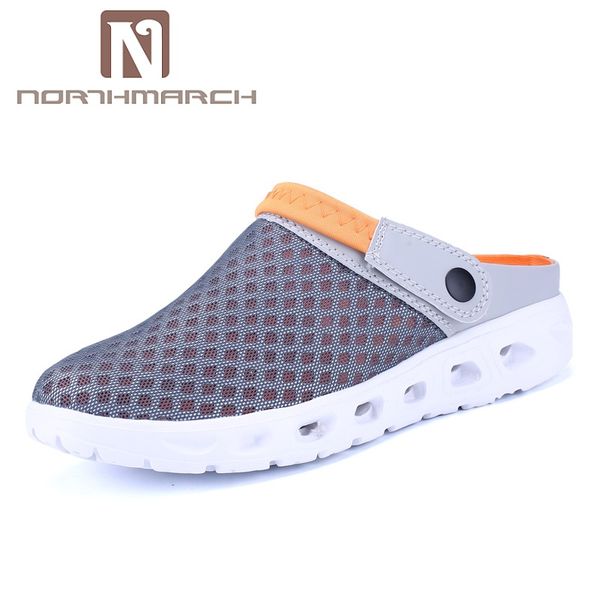 

northmarch men summer sandals breathable mesh beach mens shoes water man slippers fashion casual couple shoes footwear men, Black