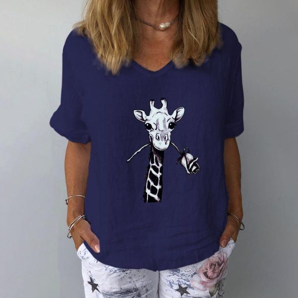 

plus size women short sleeve 3d animal printed o-neck tee t-shirt magliette donna harajuku kawaii #z, Black;blue