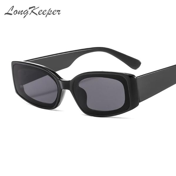 

longkeeper vintage sunglasses women 2020 brand designer retro sunglass rectangle sun glasses female uv400 lens eyewears, White;black