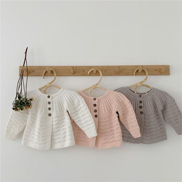 

0-2y baby girls sweater knitted cardigan jacket kids sweater coat girls autumn winter sweaters, Blue