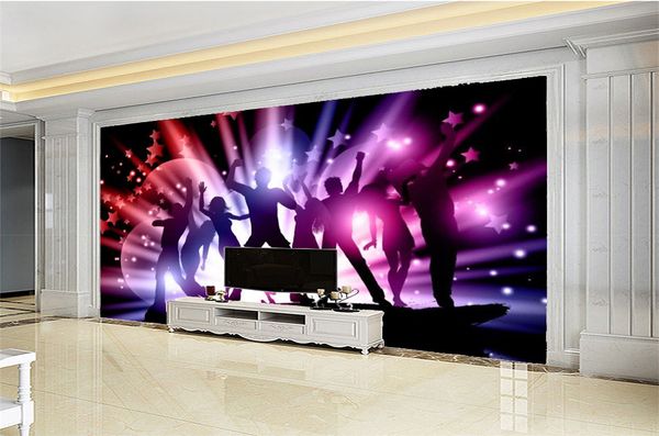 

wholesale bar ktv decoration 3d wallpaper happy nights happy crowd 3d characters wall papers beautiful interior wallpapers
