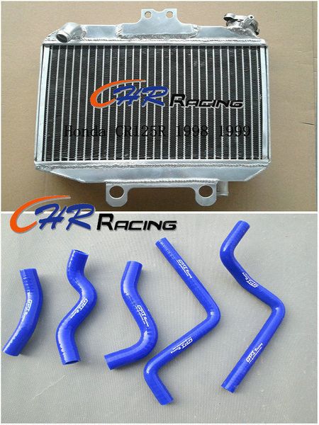 

full aluminum radiator for cr125r cr125 cr 125 r 1998-1999 98 99 + blu hose
