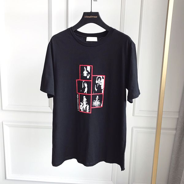 

2019 europe tshirt fashion kanye west men women sinners golden print paris t shirt casual cotton tee top, White