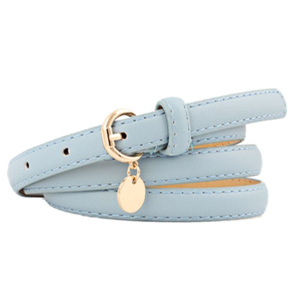 

belt women 2019 black belt fashion women ladies roundness pendant leisure thin leather cintos de mujer-30, Black;brown