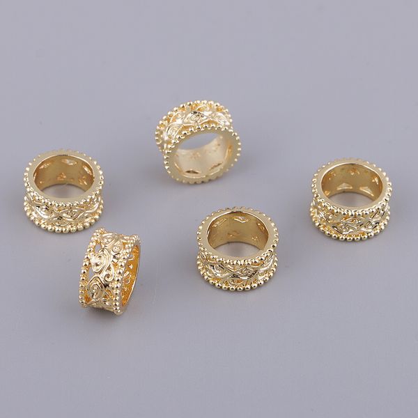 

5pcs round tube shape antique fashion charms diy loose spacer beads jewelry making findings charms 9x5mm