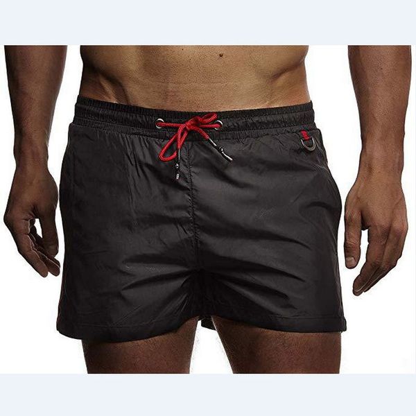 

men's sport running beach short board pants sell swim trunk pants quick-drying movement surfing shorts gym swimwear for male, White;black