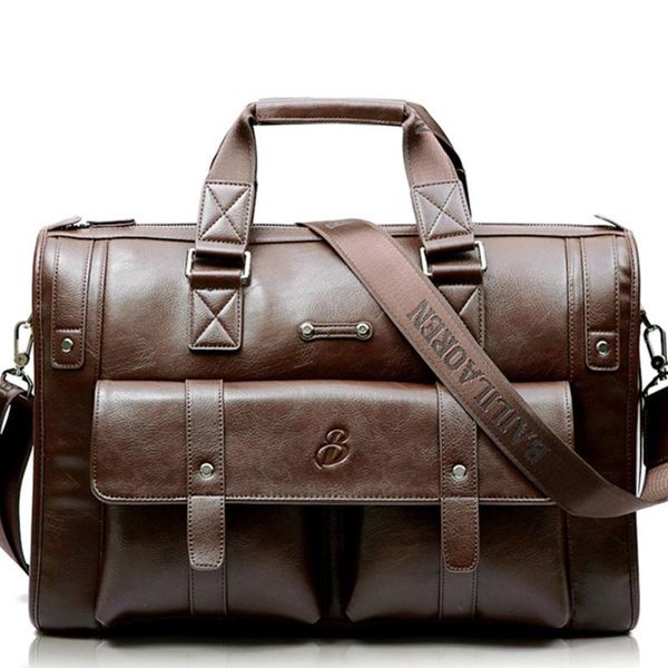 

briefcases men leather black briefcase business handbag messenger bags male vintage shoulder bag men's large laptravel