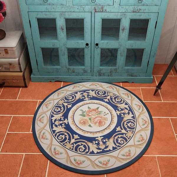 

europe high quanlity round polyester velvet carpet decorate anti-slip rug used for study living room bedroom