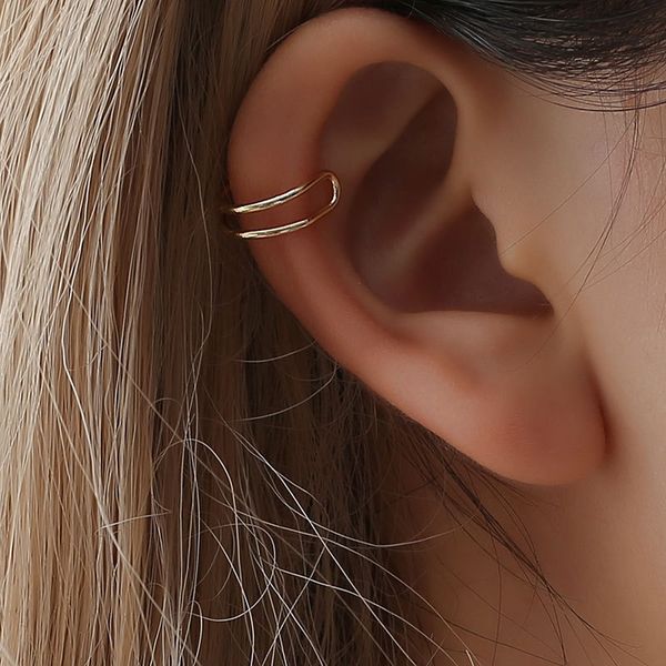 

geometric no pierced ear cuff earrings for women clip on earrings no hole earcuff gothic ear cuffs clip earings, Silver