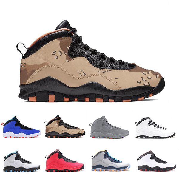 

10s desert sneakers mens basketball shoes westbrook class back cool steel cement grey chicago powder blue 10 sports designer shoes size 13, White;red