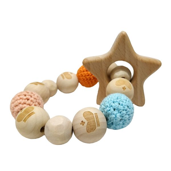 

вуд прорезыватель браслет пищевой бук деревянные животные вязание крючком бисер diy ювелирные изделия прорезыватели зубов игрушка уход за ре