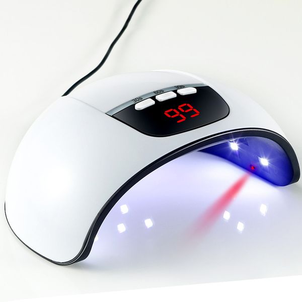 

nail lamp sun x5 uv led nail dryer automatic sensing 30/60/99 timer lcd 15leds double light source suitable for all gels