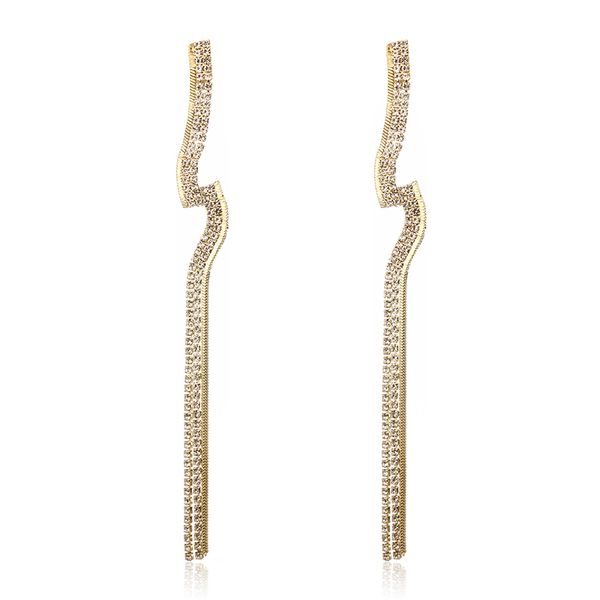 

новая мода заявление серьги для женщин длинные серьги кисточкой циркон посеребренные падение мотаться pendientes brincos, Silver