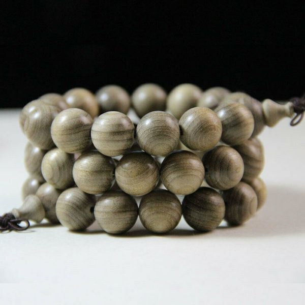 

silk nanmu wood tibetan buddhism amulet bracelet, Black