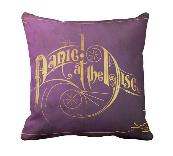 

panic at the disco purple fashion design square throw pillowcase home durable great gift pillow case