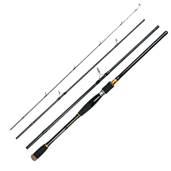 

2.4m lure rod 4 section carbon fishing rod travel baitcasting fishing pole vava de pesca saltwater