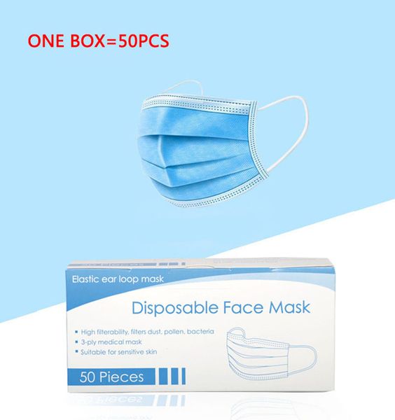 

В наличии DHL shipping одноразовая маска для лица CE 50шт PM2. 5 эластичный рот мягкая дышащая маска для лица нетканая одноразовая Антипылевая Маска