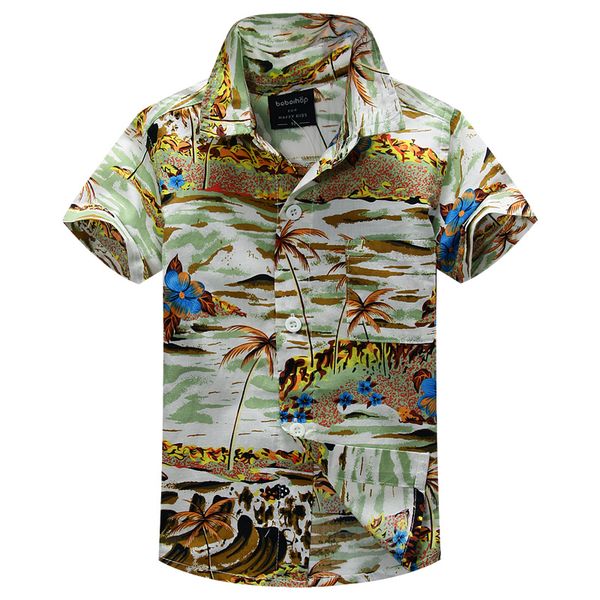 

new arrival cotton 100% floral shirt hawaiian shirt aloha for boy t1519, White;black
