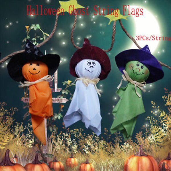 

3pcs cute ghost hanging ornaments pendant halloween decoration festival party favors supplies