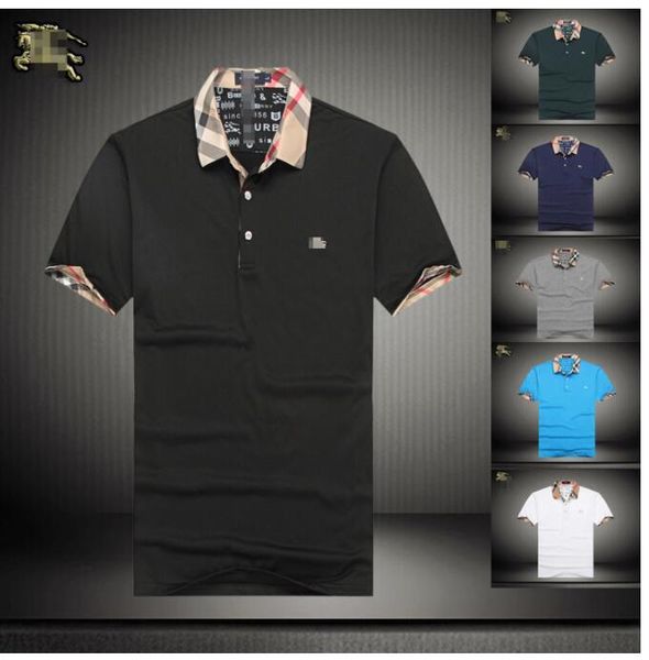

G211n fa hion burburry men 039 polo ca ual hort leeved new lapel t hirt men 039 wear polo hirt hort leeved brand weat hirt