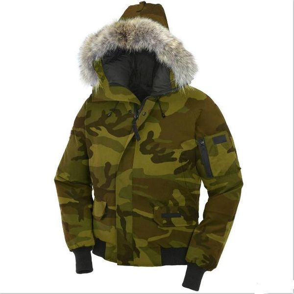 

2020 goose fashion winter down hooded bomber parka jackets green zippers jacket men warm canada coat outdoor coats aa12, Black