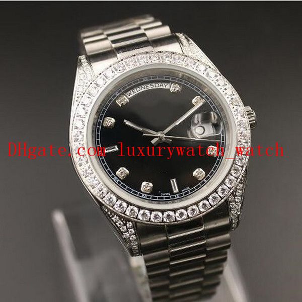 

luxury men 40mm asia 2813 automatic mechanical watch automatic movement stainless steel clock date week model watches