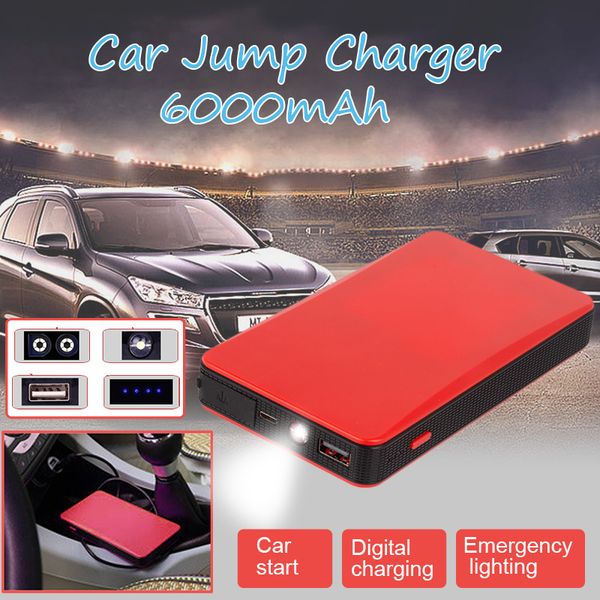 

muti-fuction новый мини портативный 12v автомобильный аккумулятор jump starter auto jumper engine power bank запуск до 2.0 l car start