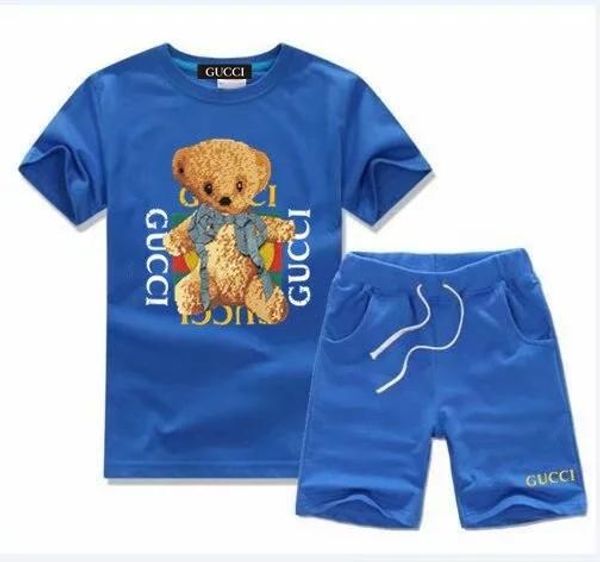 

хлопок футболки и брюки хлопка детей костюм лета ребёнка костюм младенца спортивный костюм 2 шт / комплект myt9, White