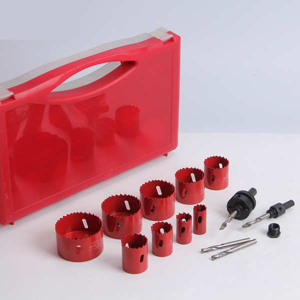 

bimetal hole saw set underreamer wood plastic metal cutting bit 14 pieces hole opener box-packed