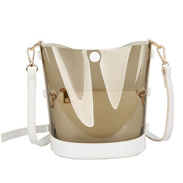 

handbags women bags women's bucket bag transparent pu women's shoulder messenger bag handbag clutch